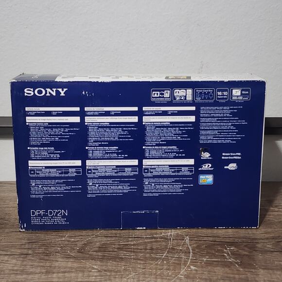 Sony S-Frame DPF-D72N Digital Photo Frame Black 7” - Picture 2 of 2